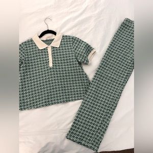 Zara green/cream set